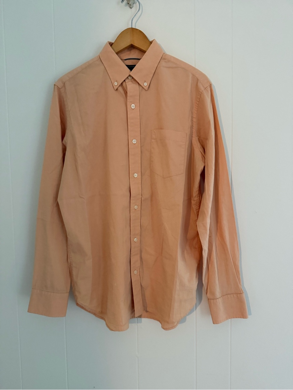 Banana Republic Peach Long-Sleeve Button-Down Shirt